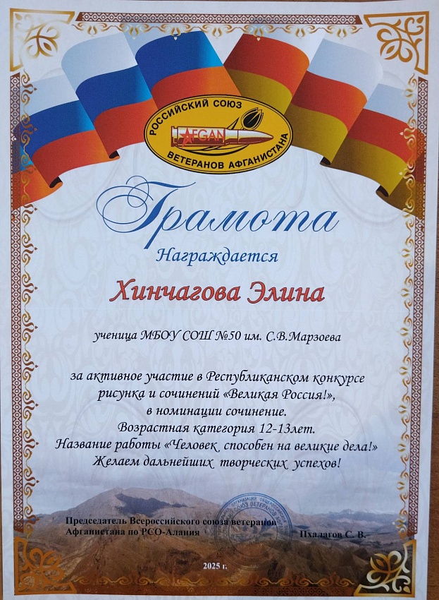 Достижения