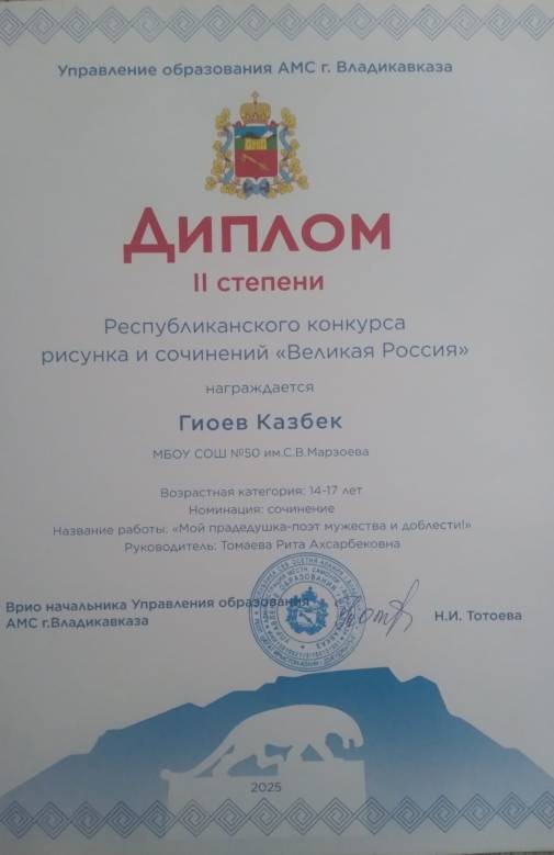 Достижения